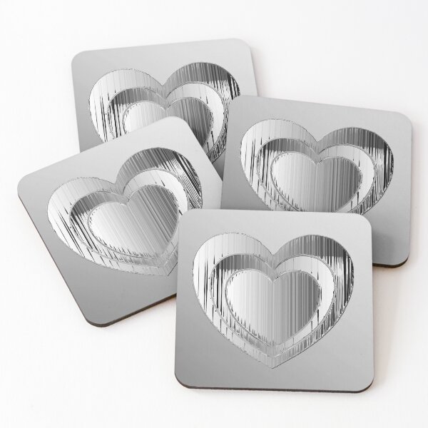 Item preview, Polished Chrome Textured Heart  designed and sold by Marymarice.