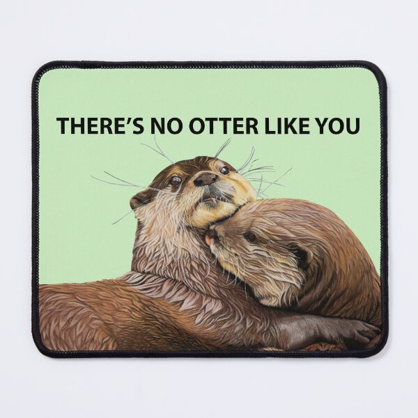 Item preview, Otter couple - Otter art - otter wall art - wildlife art - otter mate - otter family - otter swim designed and sold by IslesArt.