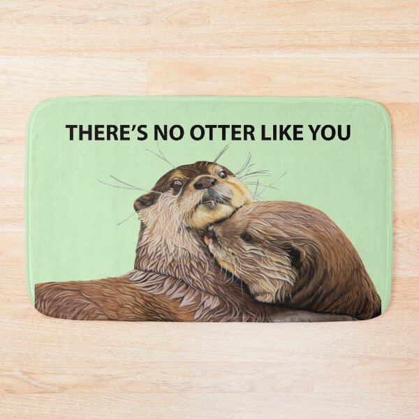 Artikelvorschau, Otterpaar - Otterkunst - Otterwandkunst - Tierkunst - Otterkamerad - Otterfamilie - Otterschwimmen entworfen und verkauft von IslesArt.