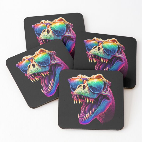 Item preview, T Rex Dinosaure with Sunglasses Retro Style designed and sold by CoyoteStudio.