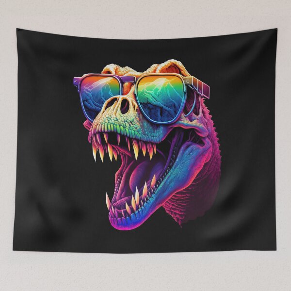 Item preview, T Rex Dinosaure with Sunglasses Retro Style designed and sold by CoyoteStudio.