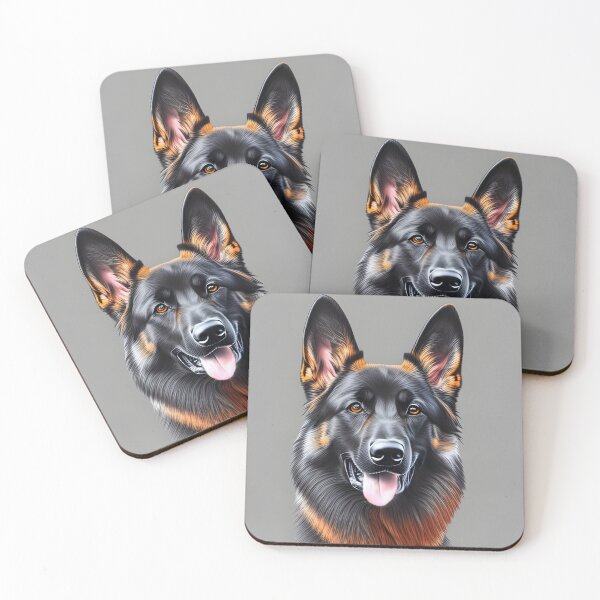 Item preview, Happy German shepherd, charcoal drawing, Ai Generated Art  designed and sold by ACC .