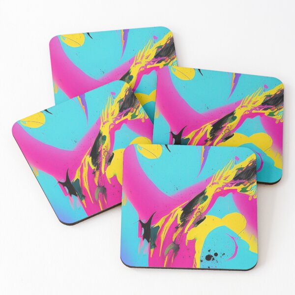 Item preview, Bright Bold Creative Art Retro 80s Paint Splatter designed and sold by CattlettArt.