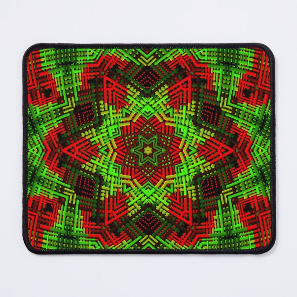 Item preview, Weave Mandala Flower Red and Green designed and sold by WormholeOrbital.