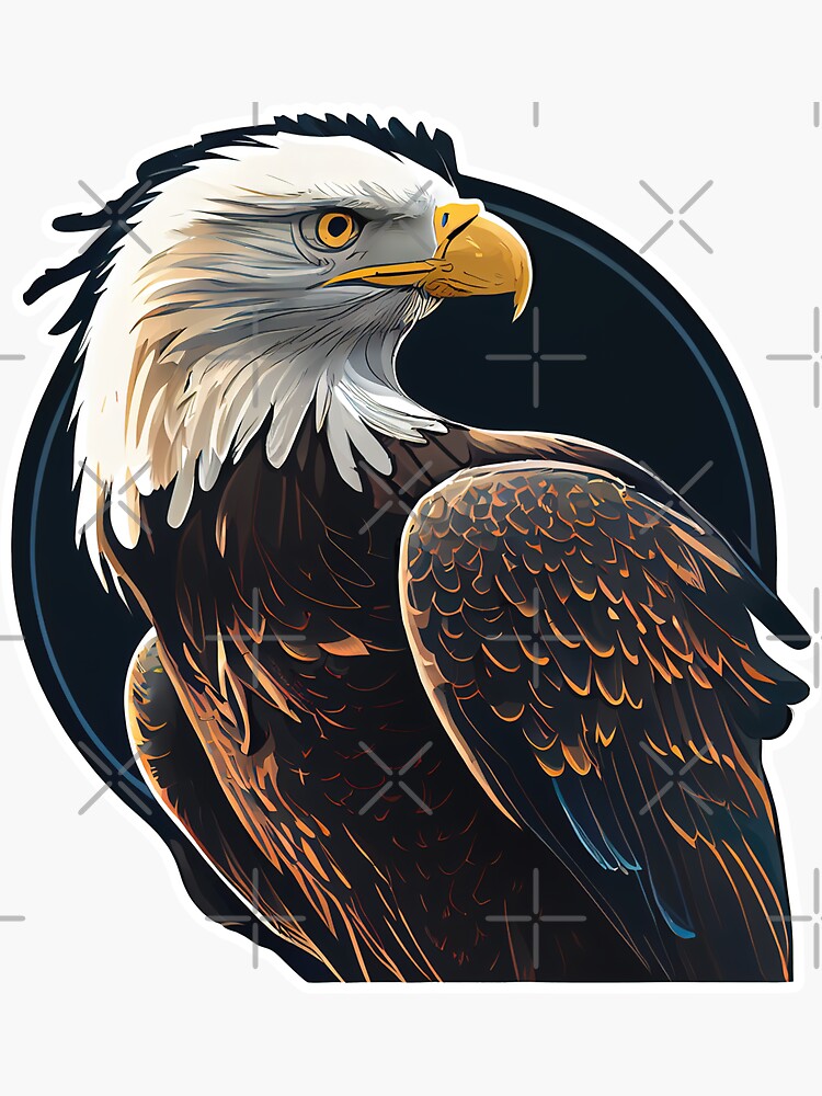 "The Bald Eagle the national bird of the United States." Sticker for