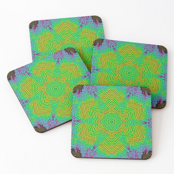 Item preview, Weave Mandala Green Orange and Blue designed and sold by WormholeOrbital.