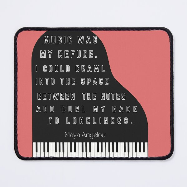 Item preview, Black piano with Maya Angelou quote designed and sold by artbleed.