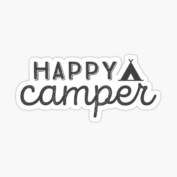 happy camper Glossy Sticker