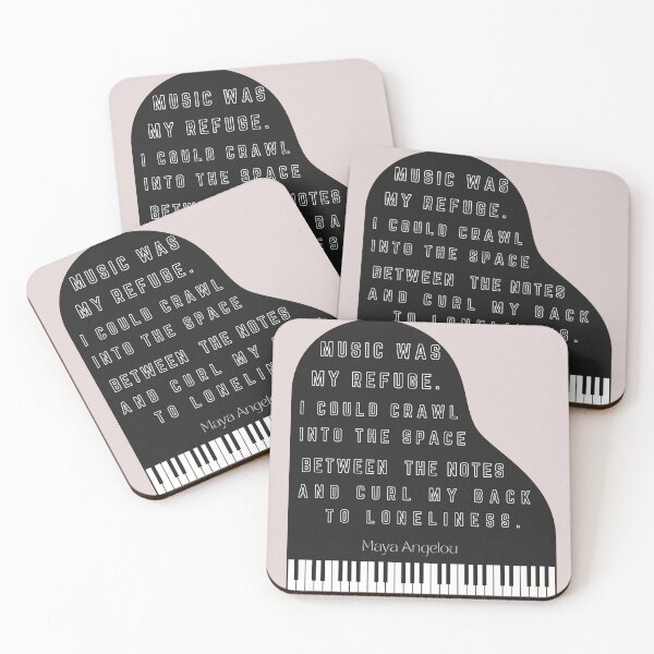 Item preview, Black piano with Maya Angelou quote designed and sold by artbleed.