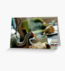 Retro Coffee Pot Greeting Card