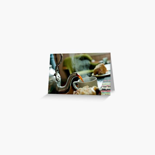 Retro Coffee Pot Greeting Card