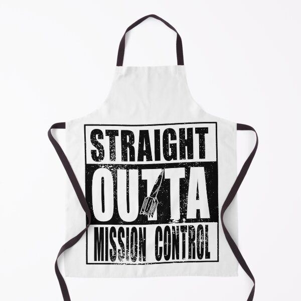 Item preview, Straight Outta Mission Control (rocket, black) designed and sold by SolidEarthArt.