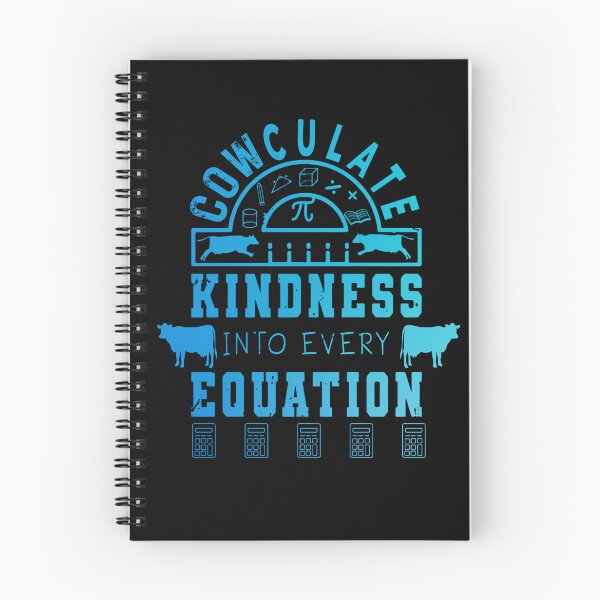 Item preview, Blue version of Cowculate kindness into every equation Calculate calculus Cow puns designed and sold by FarmsteadAcers.