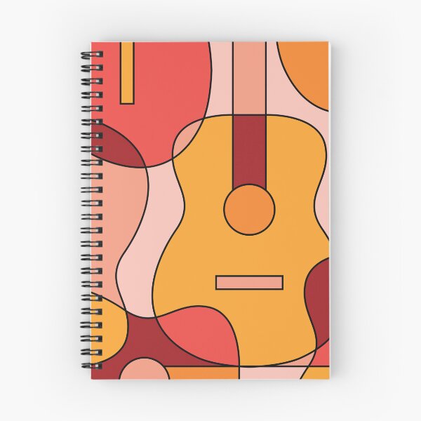 Item preview, Abstract Geometric Acoustic Guitar Pattern (warm retro color palette) designed and sold by NMattsonDesigns.