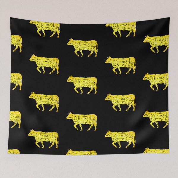 Item preview, Yellow version of Meet "The Calculus cow" Cow puns Cowculus designed and sold by FarmsteadAcers.