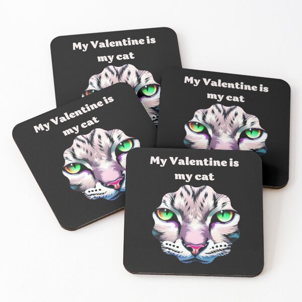 Item preview, Colorful - My Valentine is my cat designed and sold by ElLocoMus.