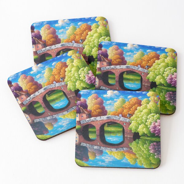 Item preview, Waterside Village Digital art designed and sold by ArtsyWishesShop.