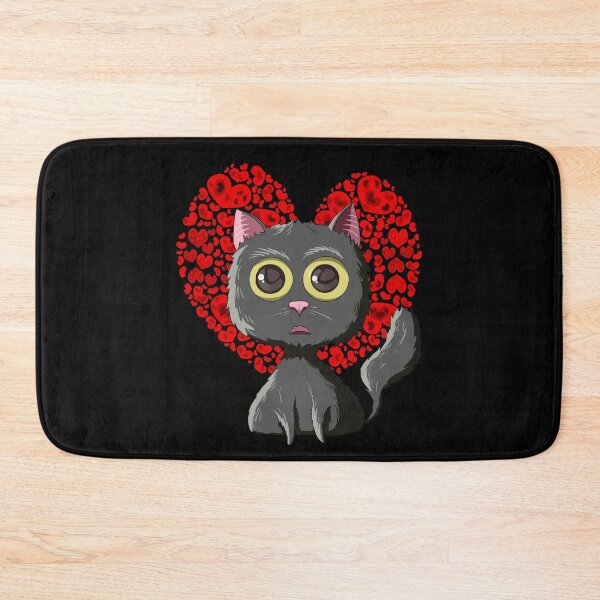 Item preview, Black Cat Red Hearts Cute Cat Mom Valentines Day Cat Lovers designed and sold by r-silver.