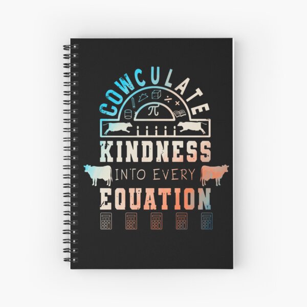 Item preview, Colorful version of Cowculate kindness into every equation Calculate calculus Cow puns designed and sold by FarmsteadAcers.