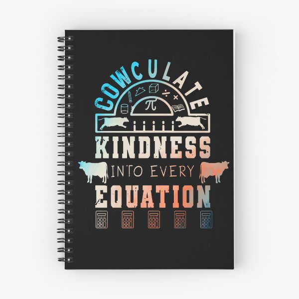 Item preview, Colorful version of Cowculate kindness into every equation Calculate calculus Cow puns designed and sold by FarmsteadAcers.