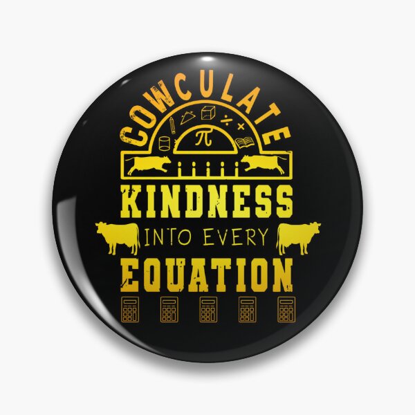 Item preview, Yellow version of Cowculate kindness into every equation Calculate calculus Cow puns designed and sold by FarmsteadAcers.