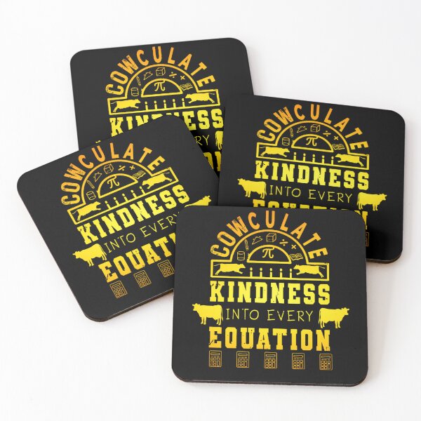 Item preview, Yellow version of Cowculate kindness into every equation Calculate calculus Cow puns designed and sold by FarmsteadAcers.