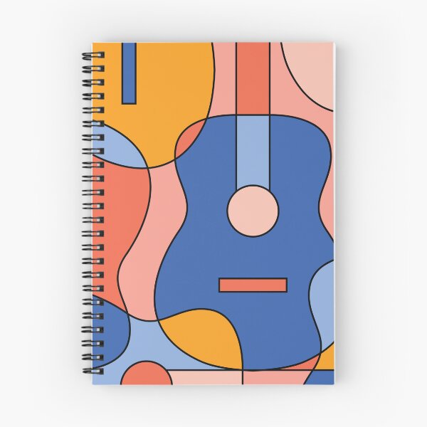 Item preview, Abstract Geometric Acoustic Guitar Pattern (cool retro color palette) designed and sold by NMattsonDesigns.