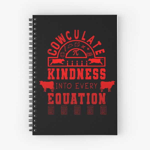 Item preview, Red version of Cowculate kindness into every equation Calculate calculus Cow puns designed and sold by FarmsteadAcers.