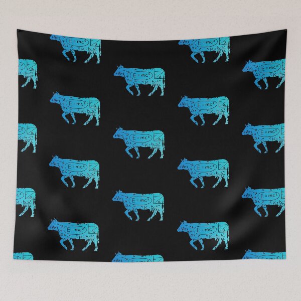 Item preview, Blue version of Meet "The Calculus cow" Cow puns Cowculus designed and sold by FarmsteadAcers.