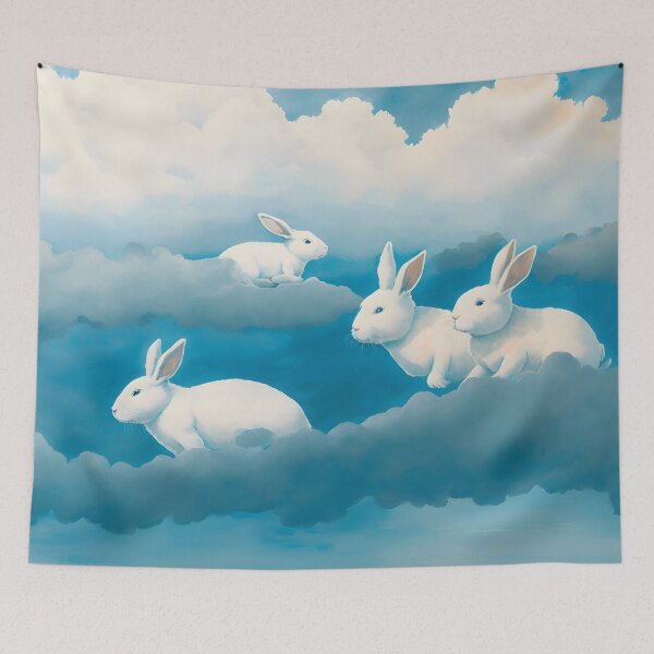 Item preview, Rabbits dream of clouds designed and sold by EmilyDayDreams.