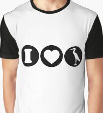 I Love Egret Bird Graphic T-Shirt