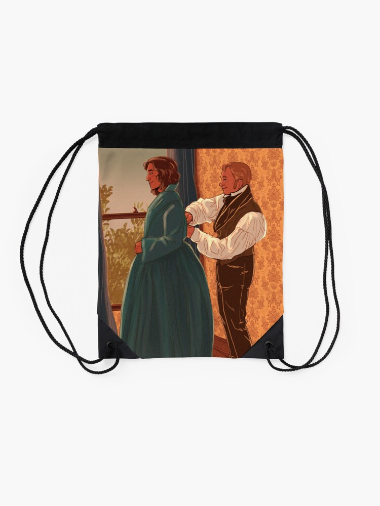 Thumbnail 2 of 3, Drawstring Bag, dressing up a lady designed and sold by brainyraccoons.