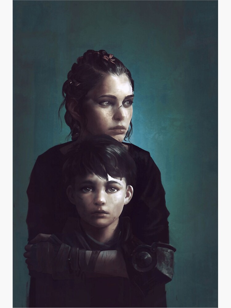 A Plague Tale Requiem Amicia and Hugo Sticker for Sale by vonadive