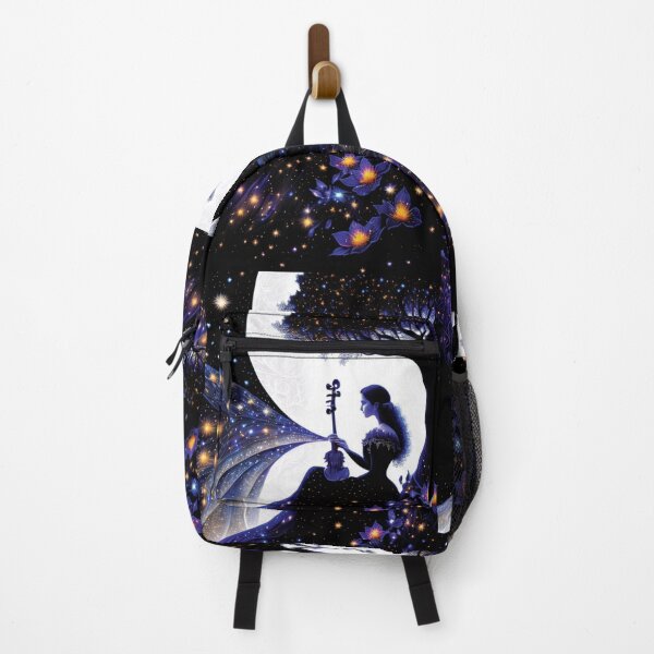 Item preview, musician in starry night , viola, violin, stars, flowers, moon designed and sold by SBlagojevic.