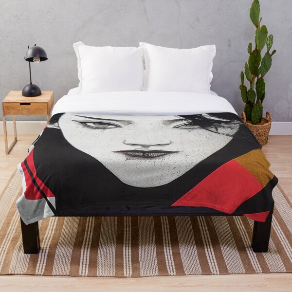 Item preview, BLACK AND WHITE FACE WOMAN WITH RED designed and sold by chatzous.