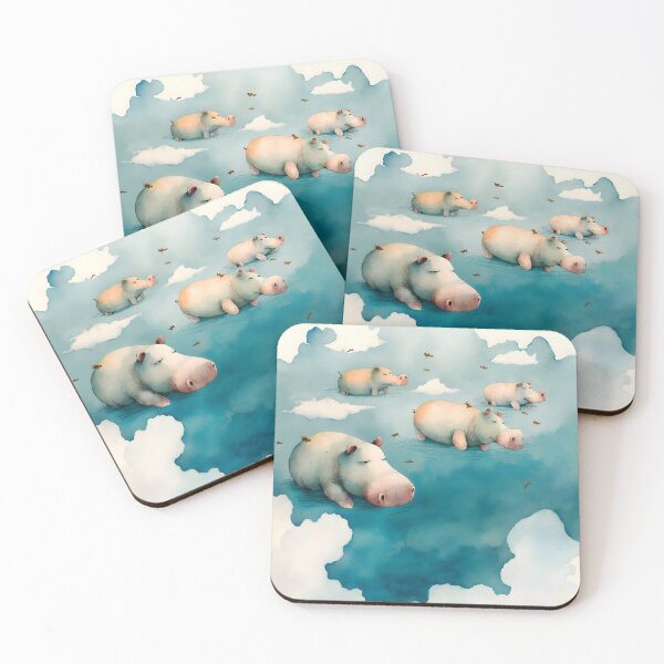 Item preview, Sleepy hippos designed and sold by EmilyDayDreams.