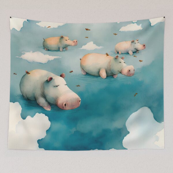 Item preview, Sleepy hippos designed and sold by EmilyDayDreams.