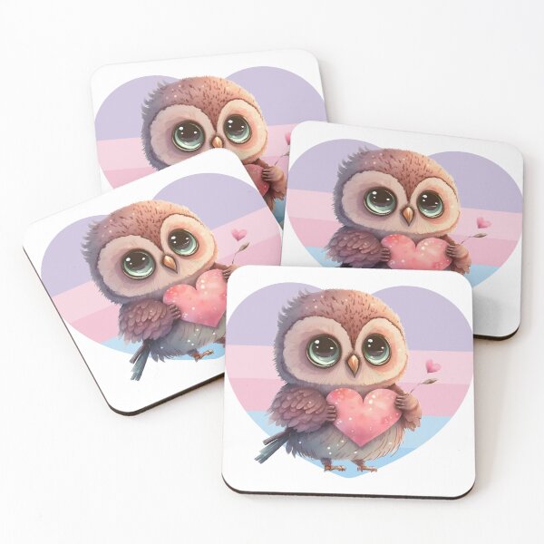 Item preview, Chibi Valentine's Day Owl designed and sold by PBJArt.
