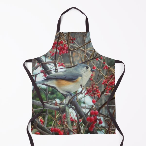 Item preview, Tufted Titmouse Waiting Among the Berries designed and sold by SXW Designs.