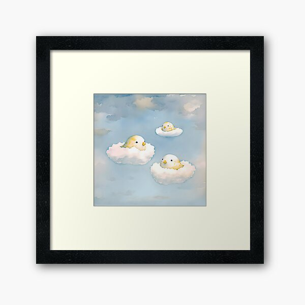 clucking marvellous chicks Framed Art Print