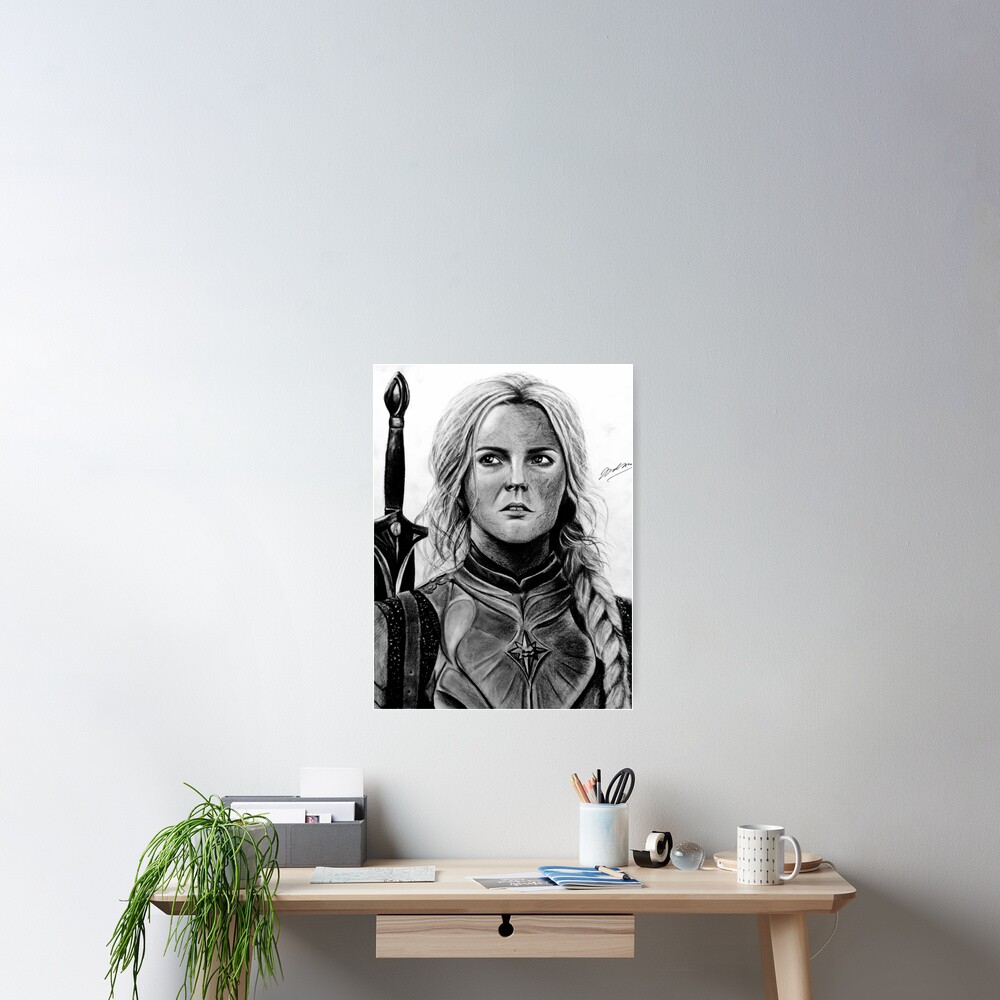 Galadriel in Armor Art Board Print for Sale by seabirds