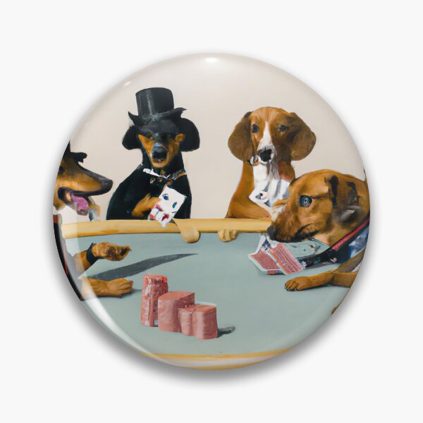 Item preview, Dachshunds Playing Poker Funny Doxy Dogs designed and sold by BeccaDaniels.