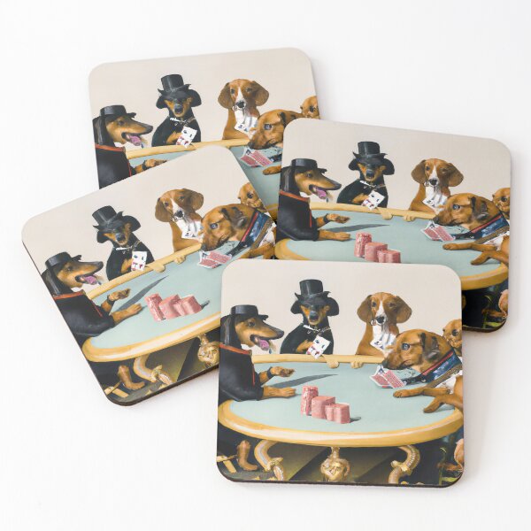 Item preview, Dachshunds Playing Poker Funny Doxy Dogs designed and sold by BeccaDaniels.