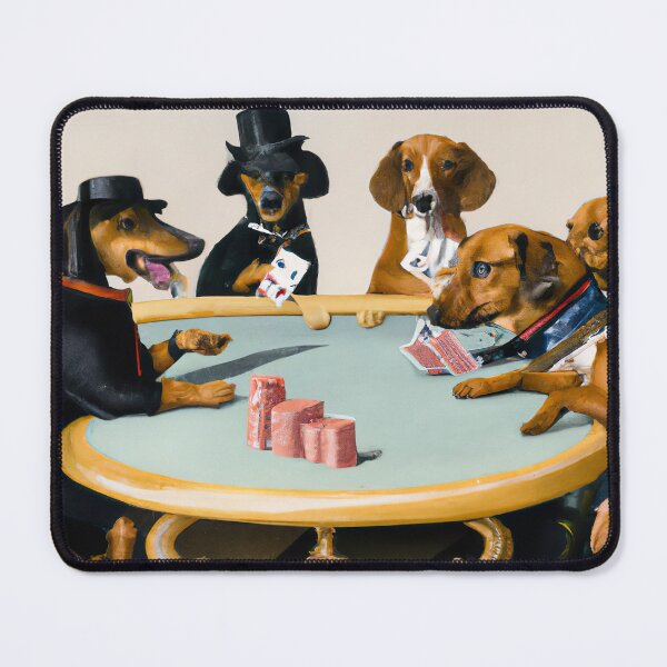 Item preview, Dachshunds Playing Poker Funny Doxy Dogs designed and sold by BeccaDaniels.