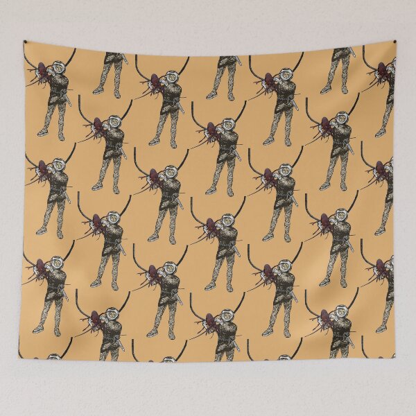 Item preview, Vintage Helmet Diver Holding a Lobster Underwater URM designed and sold by urmaddad.