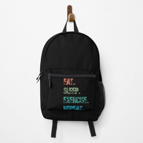 Item preview, Eat Exercise sleep repeat-inspirational, exercising sunset retro rough font designed and sold by Master4art.