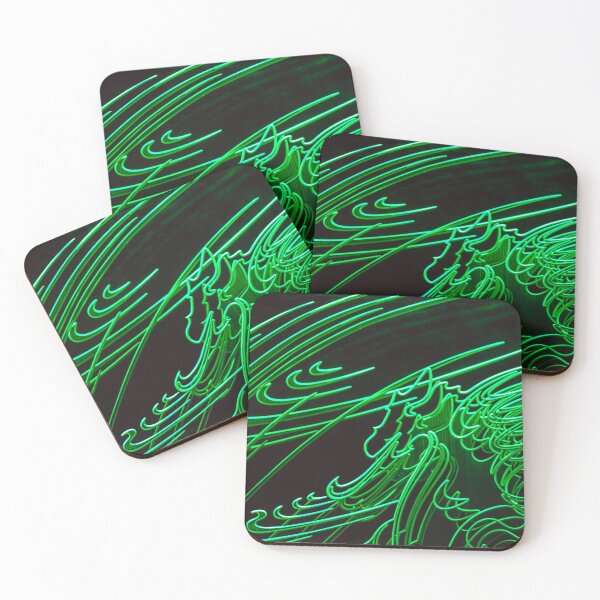 Item preview, Electric Green Aesthetic Abstract Neon Lights - The Green Dream designed and sold by spruceroots.