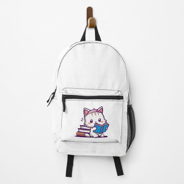 Item preview, Kawaii cat, reading fan designed and sold by Nelameen.