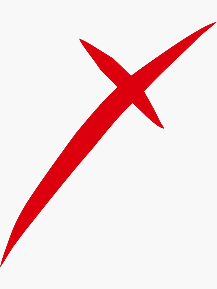 "A Red "X"" Sticker by Eriar Redbubble