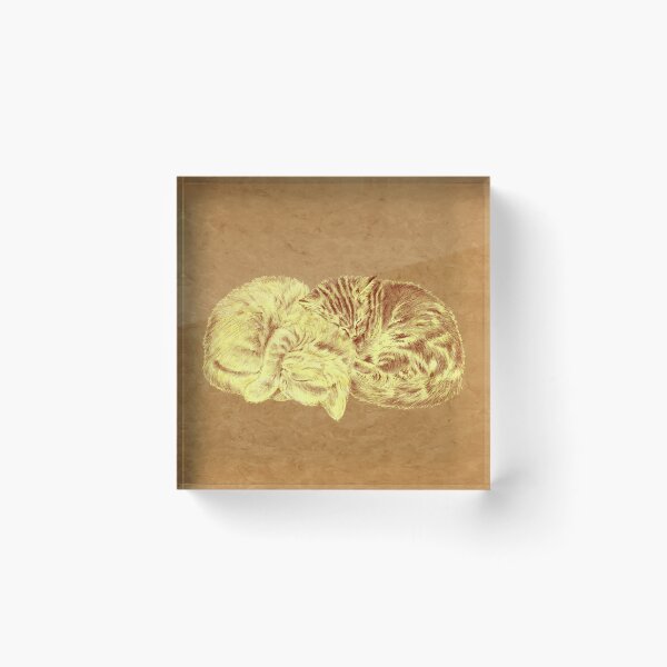 Item preview, Kittens sleeping in a ball - brown marbled version designed and sold by SylvieG18.